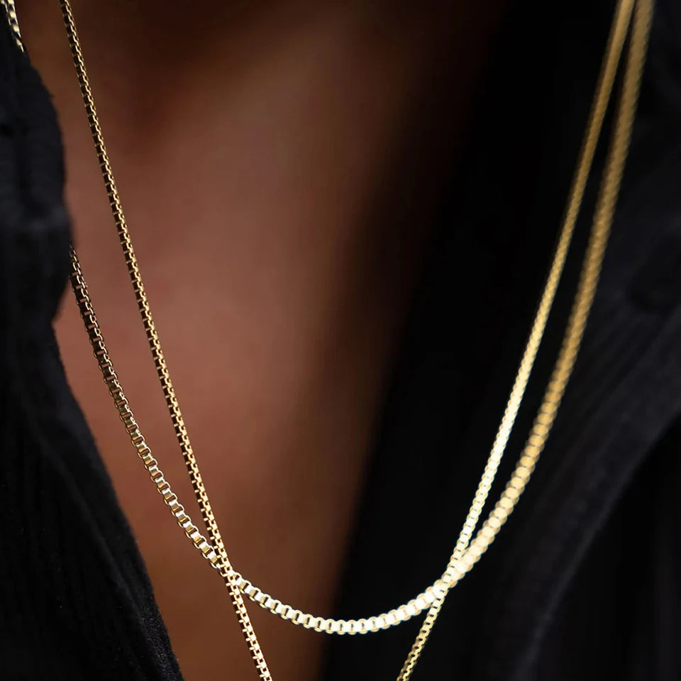 שרשרת לגבר - BOX CHAIN | GOLD