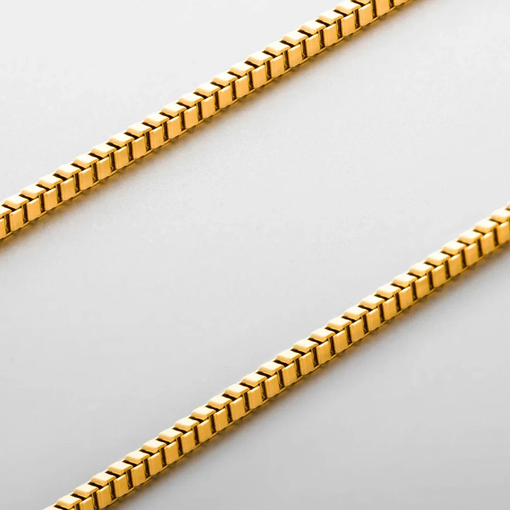 שרשרת לגבר - BOX CHAIN | GOLD