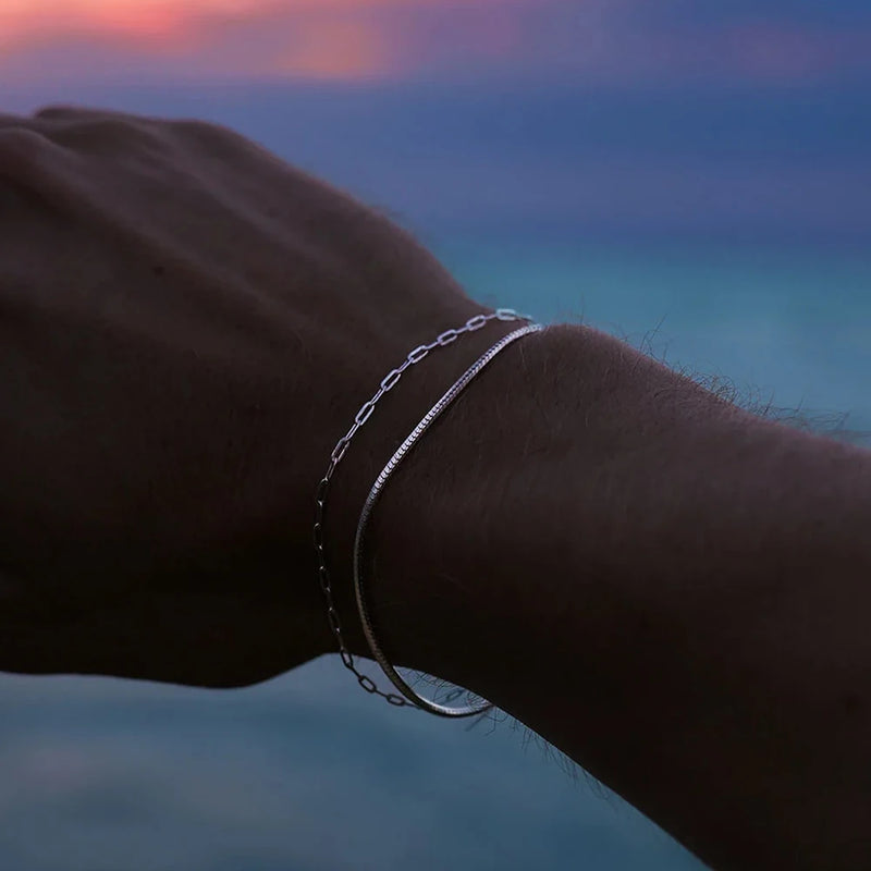 צמיד לגבר - CLIP CHAIN BRACELET