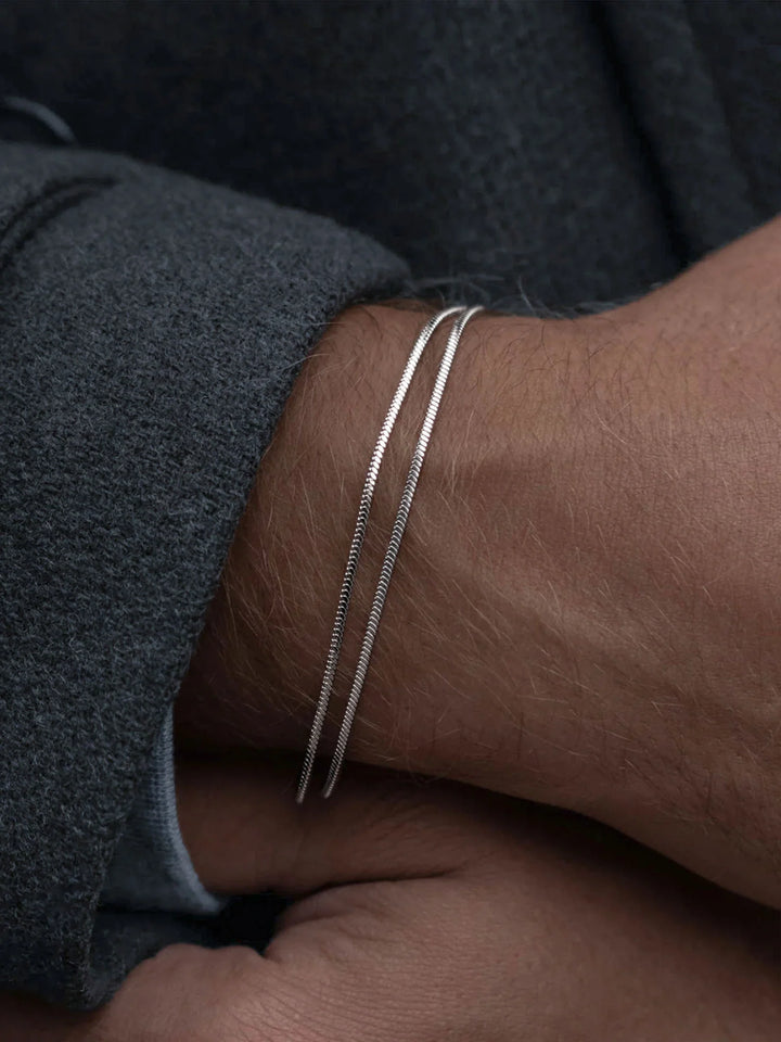 צמיד לגבר - SQUARE CHAIN BRACELET