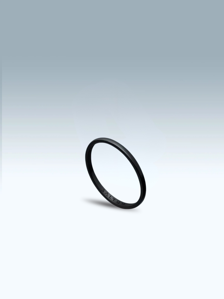 טבעת לגבר - BLACK MINIMAL CLASSIC RING
