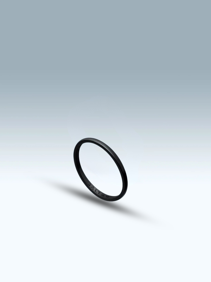 טבעת לגבר - BLACK MINIMAL CLASSIC RING