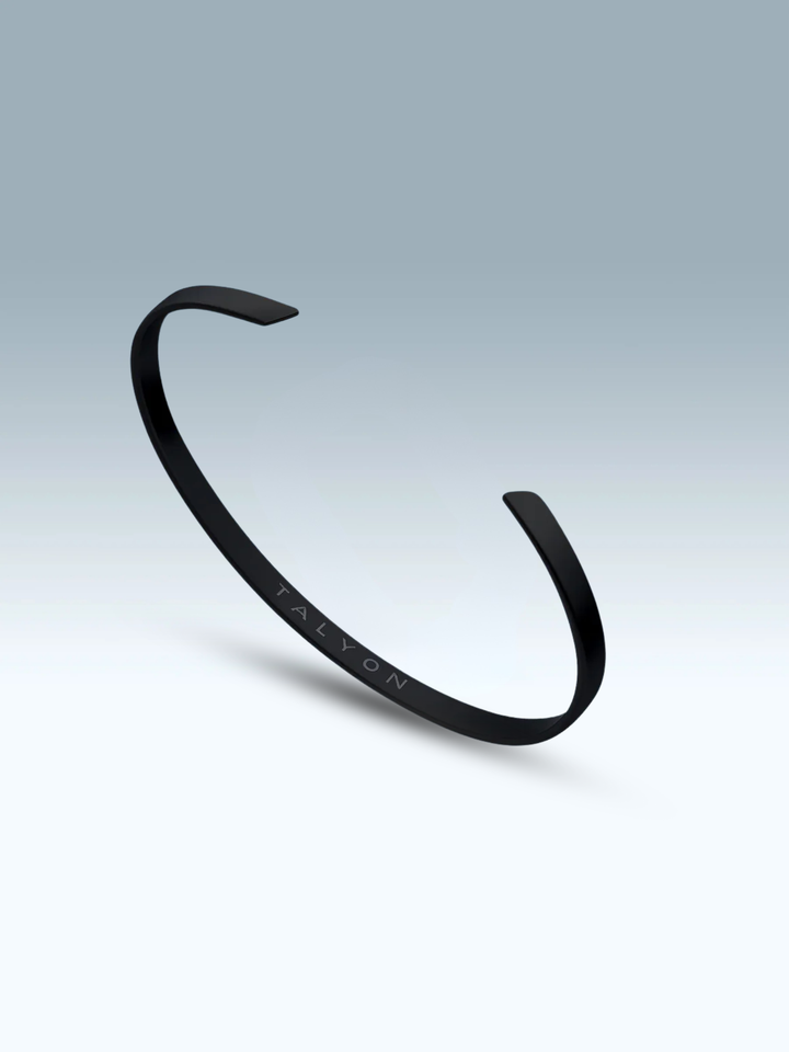 צמיד לגבר - BLACK MINIMAL UNSIZE CUFF