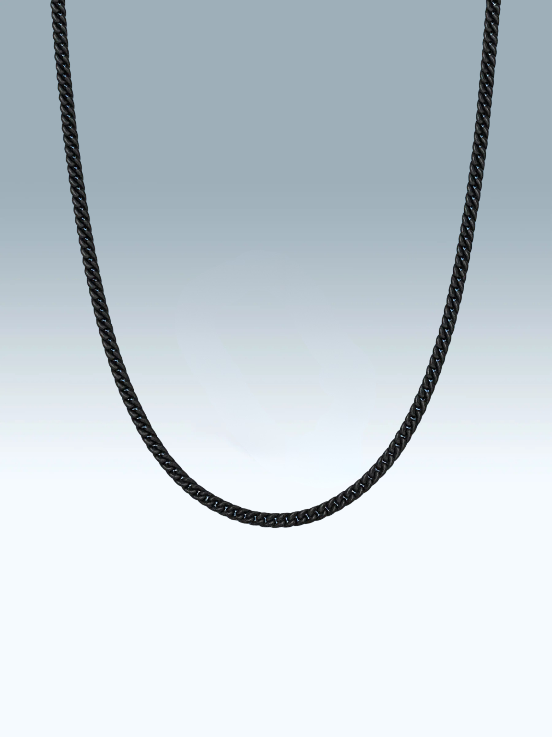 שרשרת לגבר - BLACK CUBAN NECKLACE