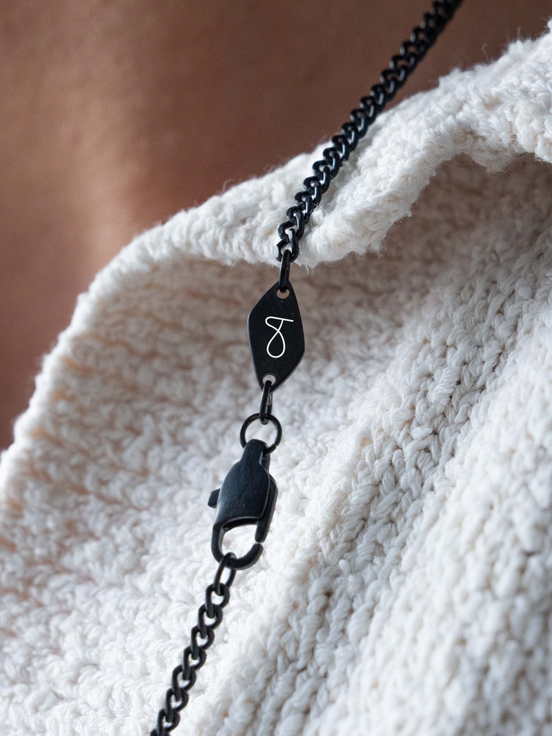 שרשרת לגבר - BLACK CUBAN NECKLACE