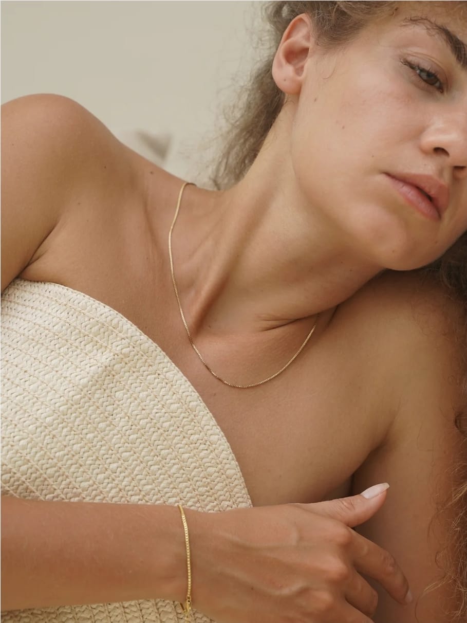 שרשרת לאישה - BOX CHAIN NECKLACE