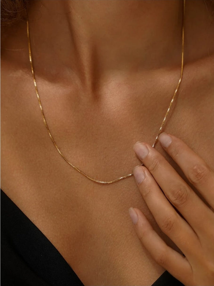 שרשרת לאישה - BOX CHAIN NECKLACE
