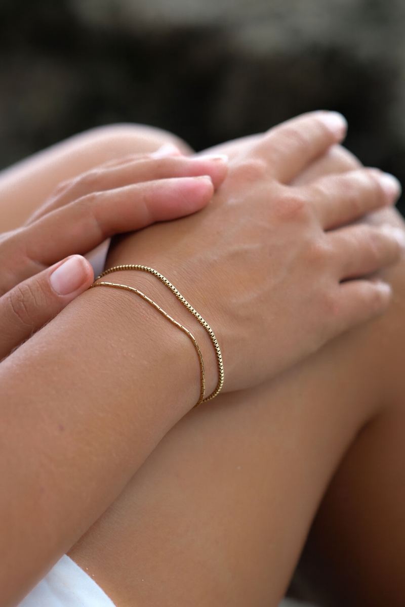 צמיד לאישה - BOX CHAIN BRACELET
