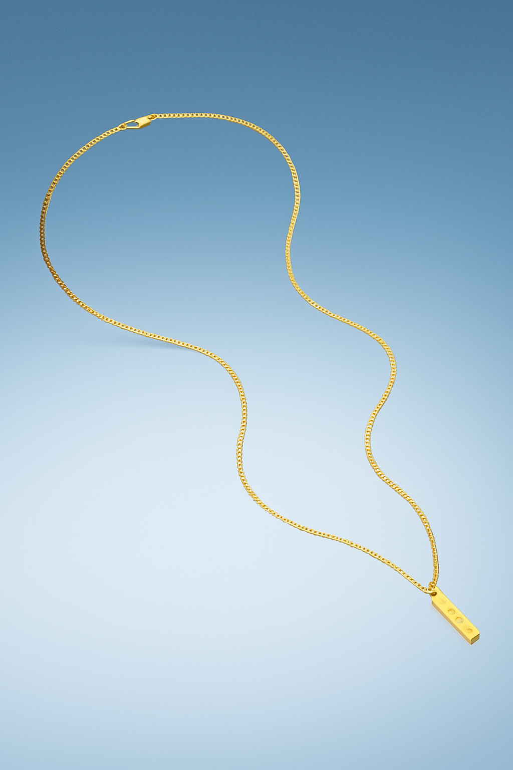 שרשרת לגבר - BOX PENDANT | GOLD