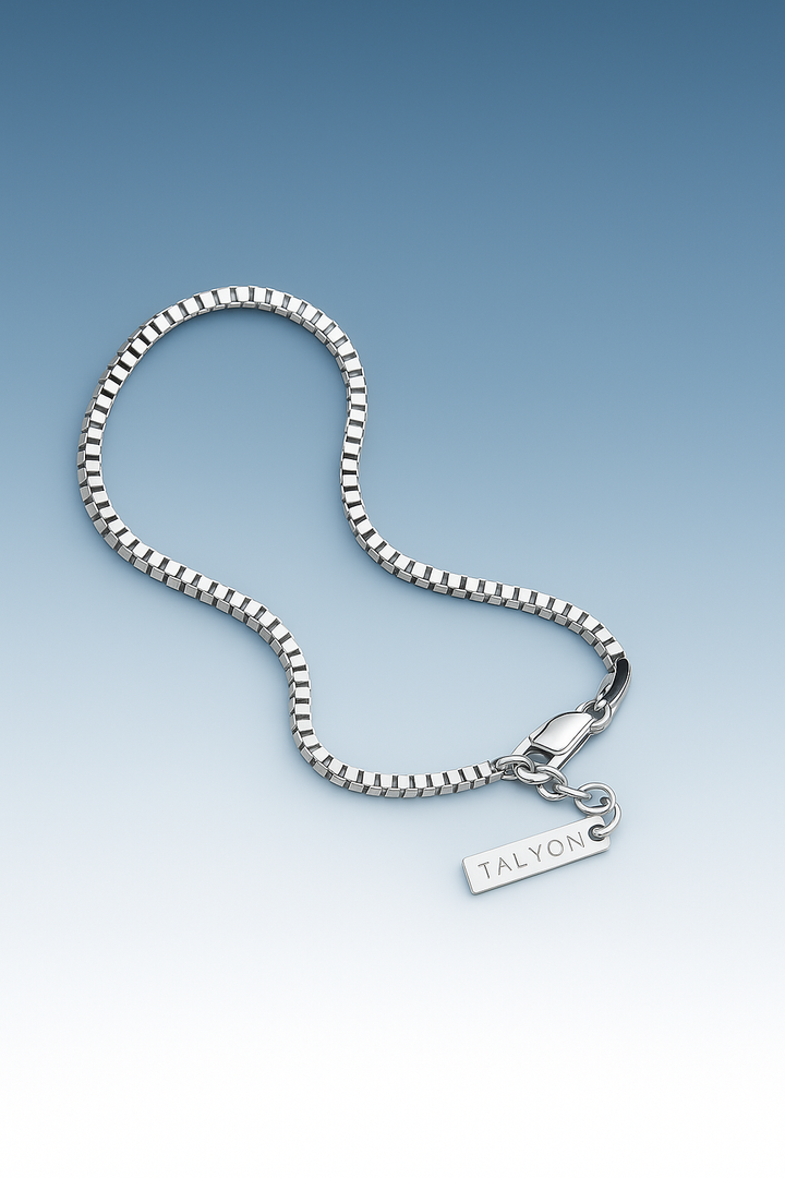 צמיד לגבר -BOX BRACELET | SILVER