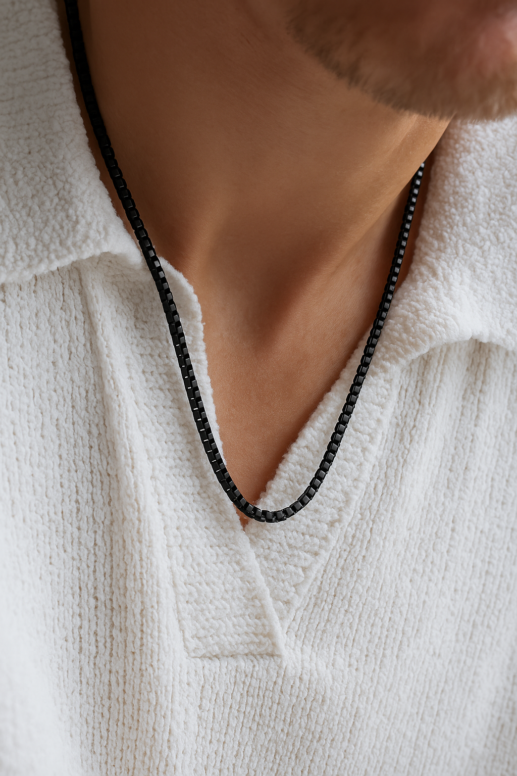 שרשרת לגבר - WHEAT BLACK NECKLACE