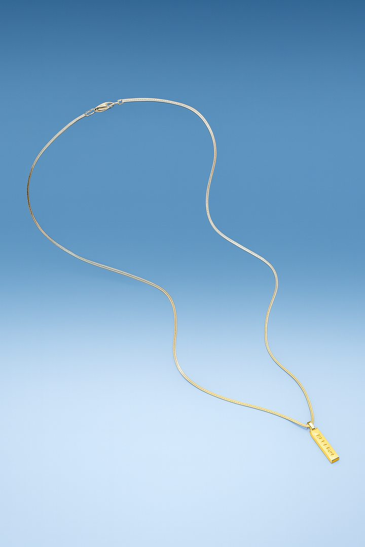 שרשרת לגבר - SQUARE PENDANT | GOLD