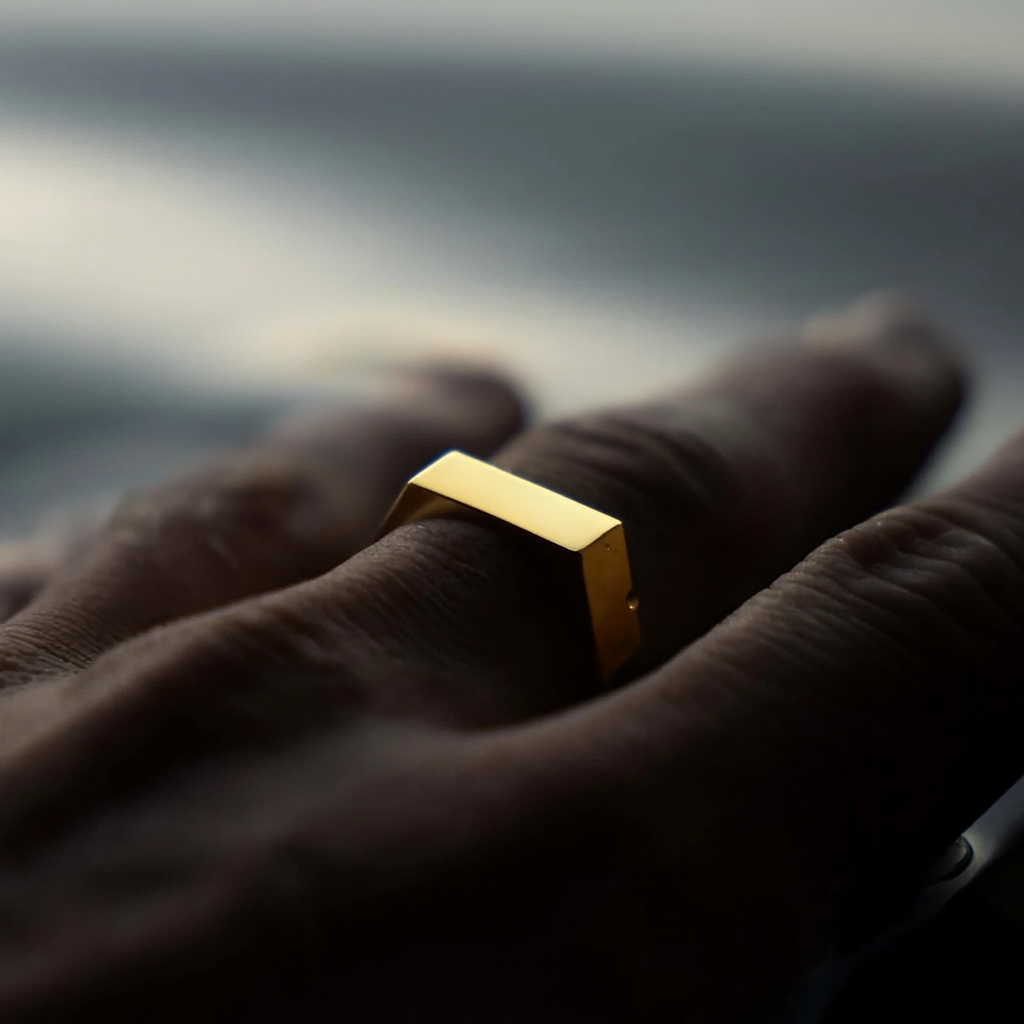 טבעת לגבר - AMSTERDAM UNISIZE SIGNET RING